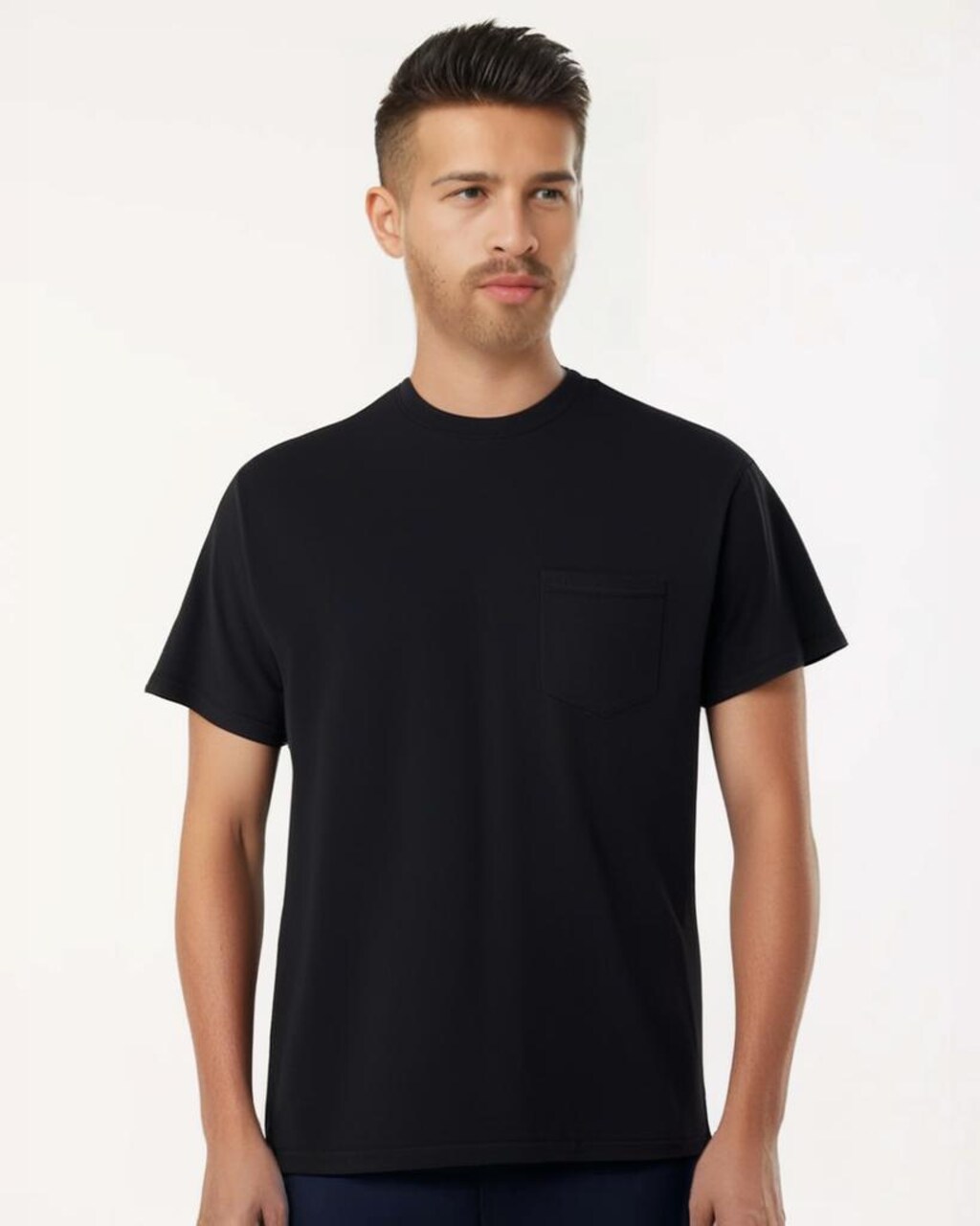 Gildan Heavy Cotton Pocket Crewneck Short Sleeve T-Shirt for DIY Projects & Everyday Wear Cotton Tee